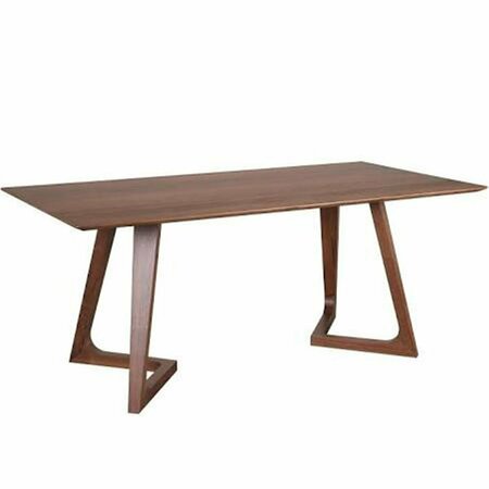 MOES HOME COLLECTION Godenza Dining Table, Walnut - Rectangular - 29.5 x 71 x 35 in. CB-1004-03-0